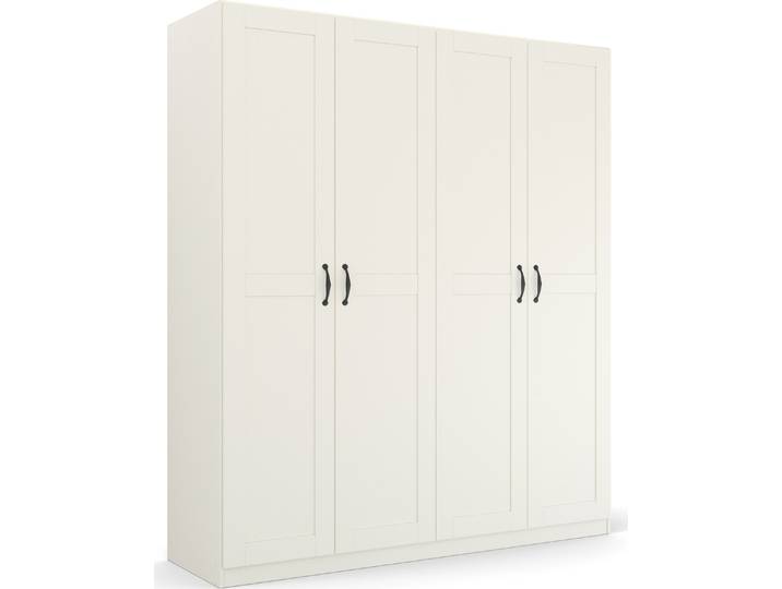 Drehtürenschrank RAUCH Kleiderschrank Schrank Garderobe Ankleide COTTAGE BY QUADRA SPIN , weiss (alpinweiß), B:181cm H:210cm T:54cm, Holzwerkstoff, Schränke, Drehtürenschrank, in skandinavischem Landhausstil