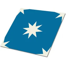 FLIESENAUFKLEBER 9 Stück 30x30 cm selbstklebend Achtzackiger Stern