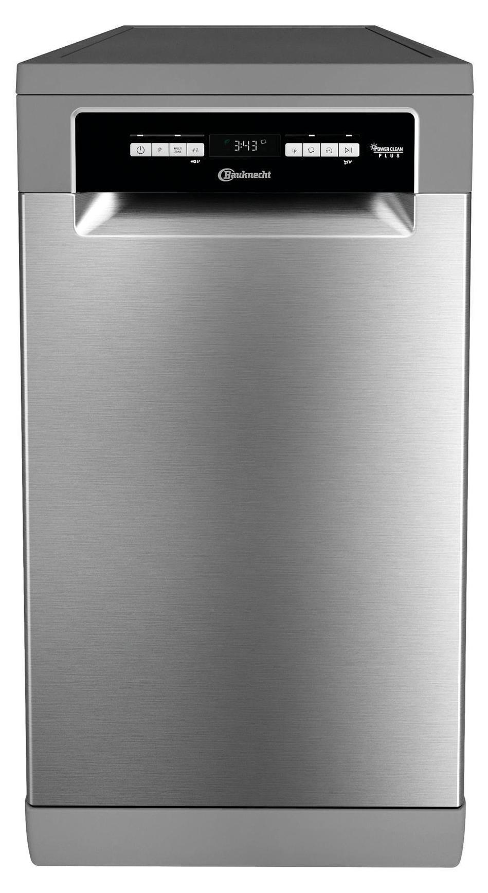 Bauknecht BK6FB10BS7A0X, Freistehend, Single (45 cm breit), Edelstahl, Schwarz, Tasten, 1,3 m