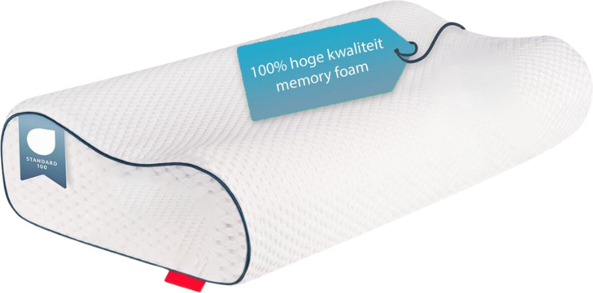 Ergonomisch traagschuim hoofdkussen tegen nekklachten voor zijslapers
