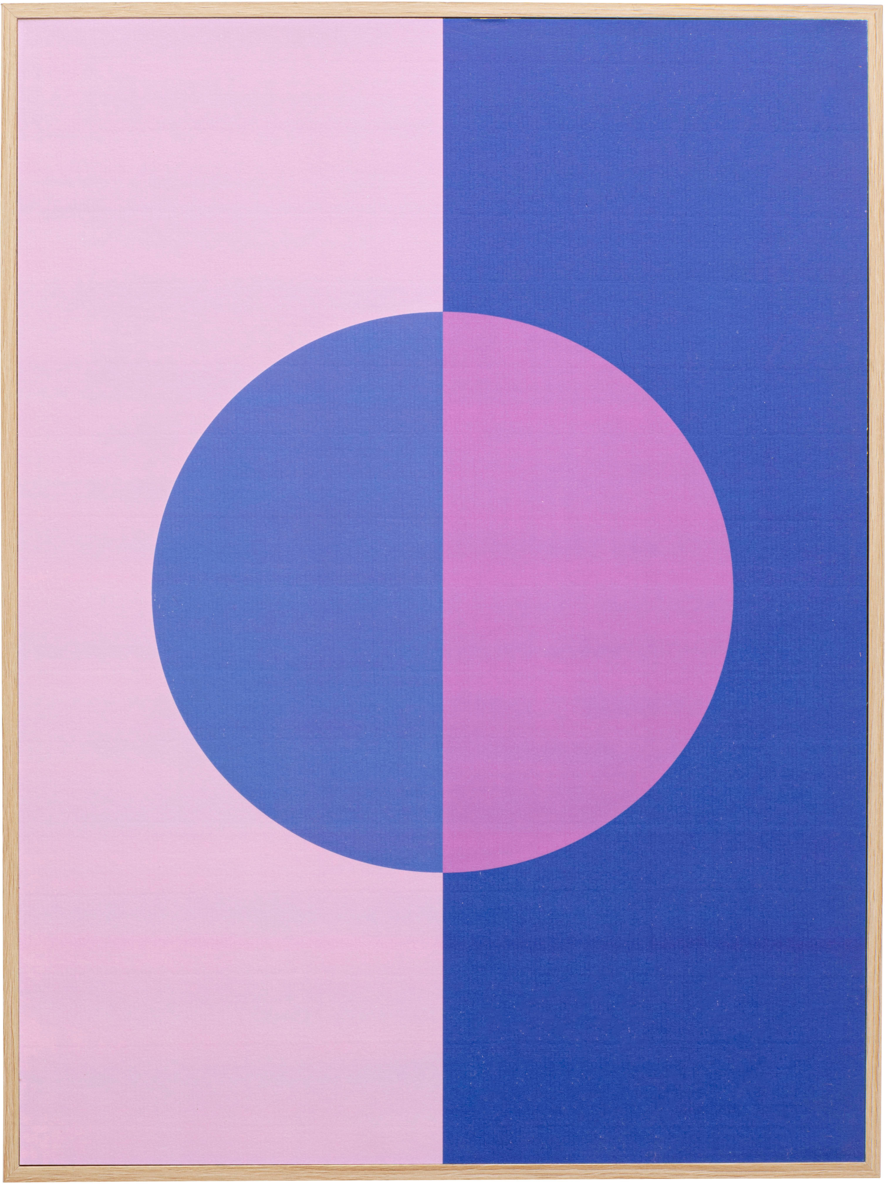 Bild mit Rahmen KARE DESIGN "Gerahmtes Bild Mondphase", bunt (farbe bild(er): bunt), B:30cm H:40cm T:3cm, MDF, Papier, Bilder, Bild mit Rahmen