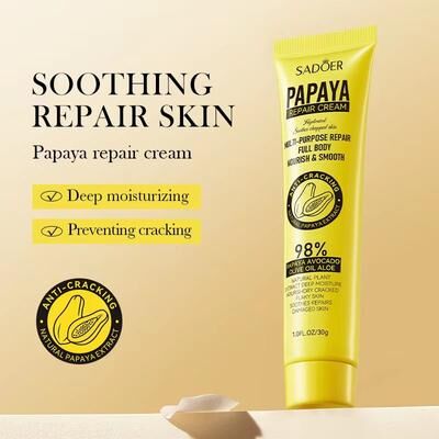 Inspired Finds SADOER Papaya Repair Cream Hydrating Papaya Moisturizing Cream For Anti Cracking Skin And Deep Body Moisturizer SADOER Papaya Repair Cream Hydrating Papaya Moisturizing Cream For Anti Cracking Skin And Deep Body Moisturizer