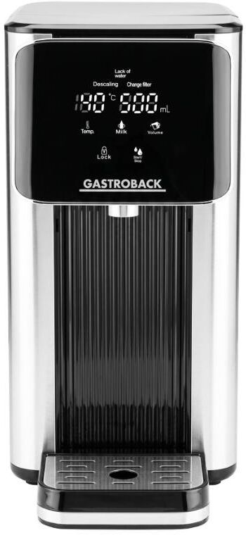 GASTROBACK Wasserkocher "42330 QUICK TEA", silber (schwarz, silber), B:15,2cm H:29,7cm T:26,5cm, Wasserkocher, Wasserkocher schwarz, silber Einheitsgröße