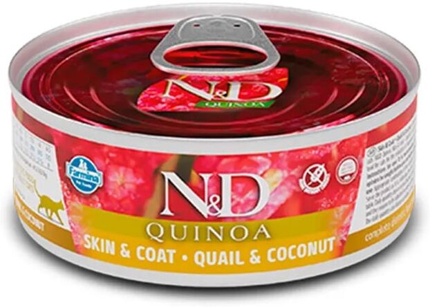 Farmina Comida Húmeda Gato ND Skin Coat Codorniz 24 Unds 80g