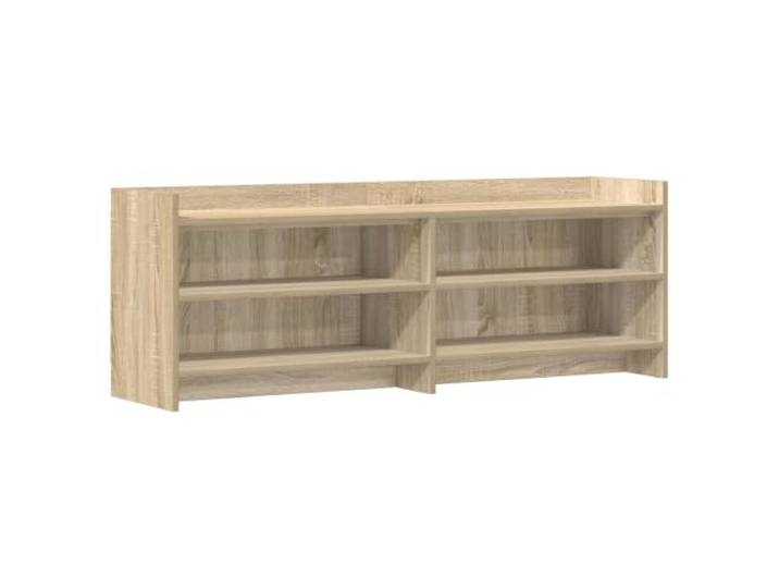 LKJephalotrope TV-Schrank Sonoma-Eiche 135x33x47 cm Lowboard Kompaktes Fernsehmöbel mit 4 offenen Fächern für Mediengeräte, flexibel nutzbar für Wohnzimmer und Schlafzimmer.