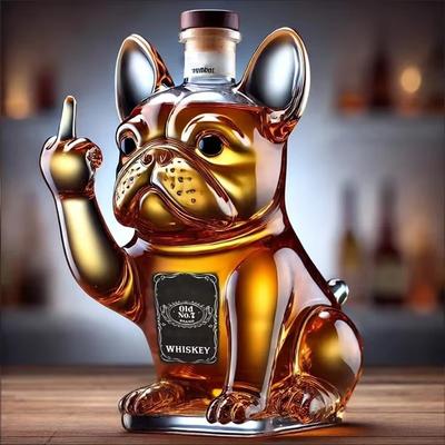 Multisell Products Hub Whiskey Decanter For Pranks, Funny French Bulldog Bottle Statue, Home & Office Decor, Wine Cocktail Decoration b