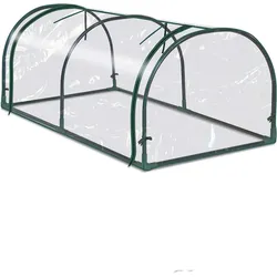 POWERTEC GARDEN Tunnelgewächshaus  aus PVC und Stahl ca. 200 x 100 x 80 cm