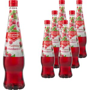 Mautner Sirup Fruchtrirup Himbeere, Getränkesirup für ca. 29 Liter Fertiggetränk, 6x 700 ml