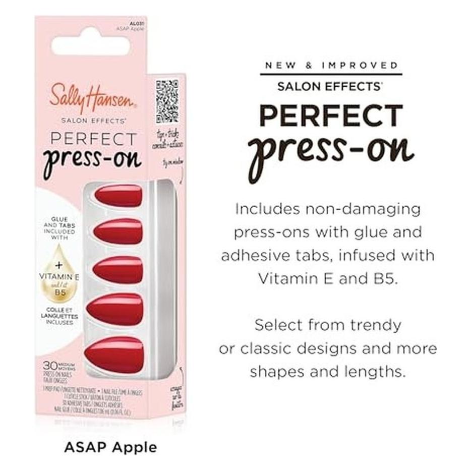 Sally Hansen Salon Effects Artificial Nails 031 Asap Apple 30 Pieces (Kunstnägel) (66178942)
