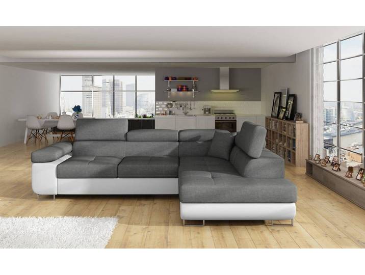 Myhomelando Ecksofa Anton 272 × 203 cm - Schlaffunktion, Bettkasten & Luxus-Webstoff, Ecksofa L-Form, Eckcouch mit Schlaffunktion & Bettkasten