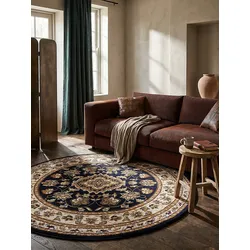 Teppich Orient Dunkelblau Ø133 cm - GLAZERT   Kadima Design