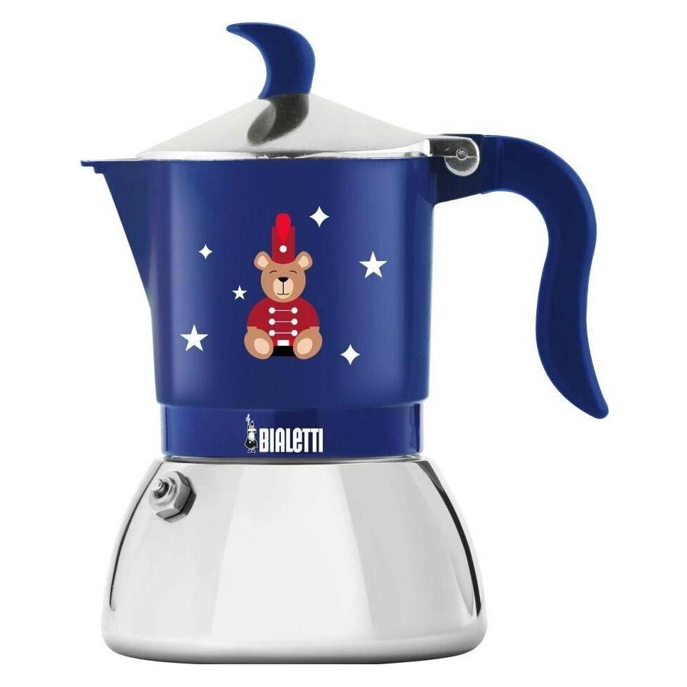 Bialetti Fiamm Ind 2 Tassen, Orsetto Blau, Materialtyp: Metall (2 Tassen) (0006649)