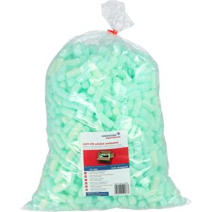 Smartboxpro Verpackungschips Soft-Fill, 15 Liter, Schaumstoffflocken aus Maisstärke, grün