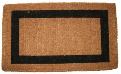 Imports Decor Coir Outdoor Single Black Border Door Mat (36 x 60) - 36 x 60