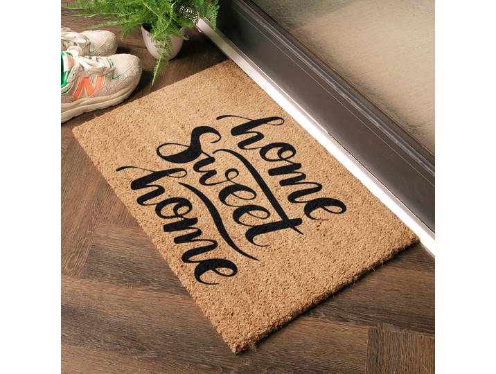 Fußmatte TYPO-HOMESWEETHOME 40 x 1 x 60cm Braun