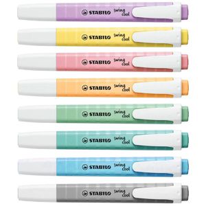 Stabilo Textmarker swing cool Pastel, 8 Stück, Strichbreite 1 - 4mm, im Etui, pastell, sortiert