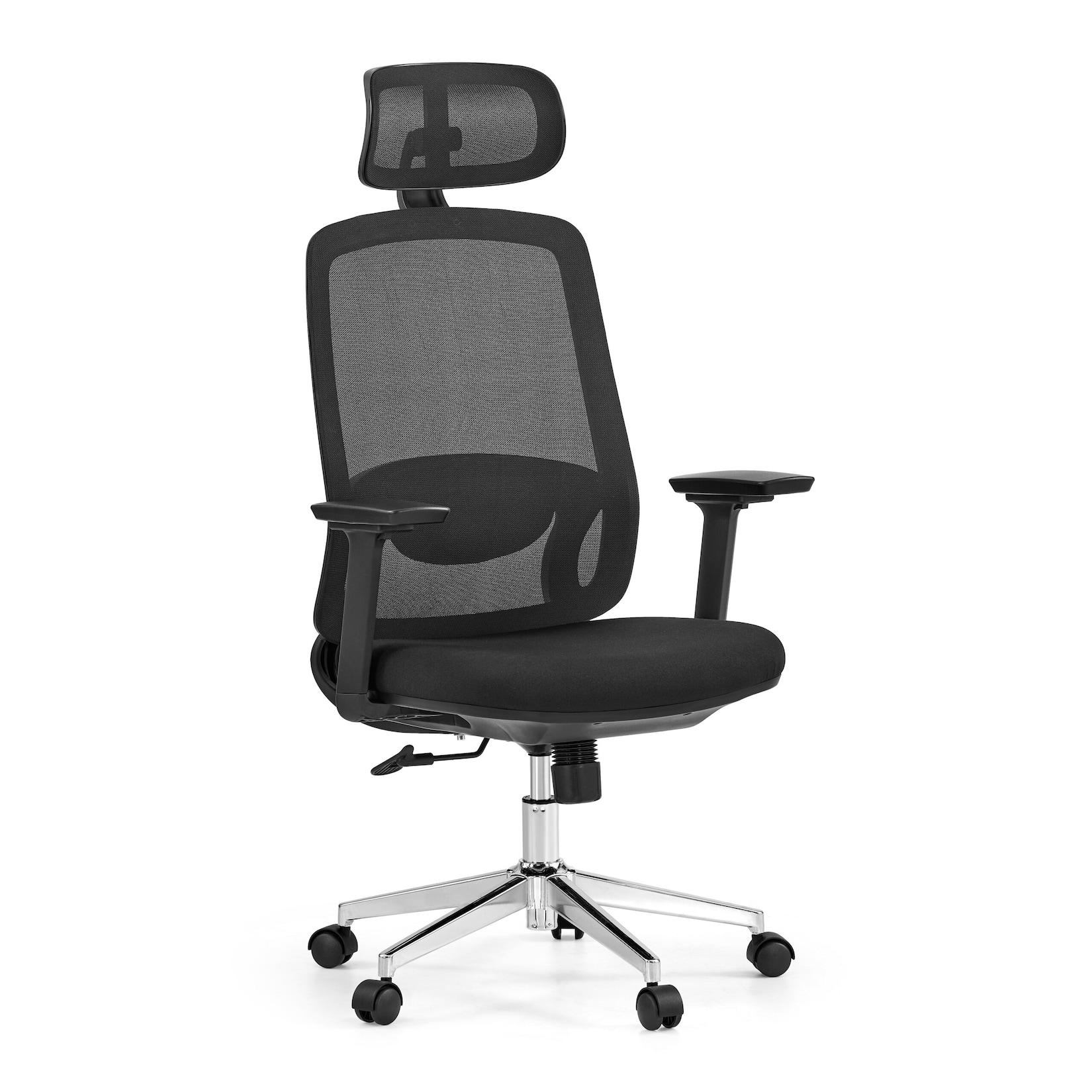 hjh OFFICE Profi Bürostuhl Ergosento Stoff / Netzstoff mit Armlehnen (höhenverstellbar)