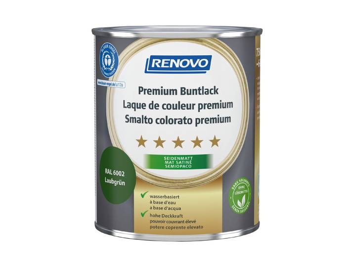 Renovo Premium Buntlack laubgrün RA l 6002 Seidenmatt 750 ml
