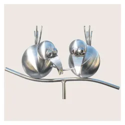 J. Tiedemann Manufaktur & Design, Deko Figuren + Skulpturen, SW10016 - Coco & Zippi auf dem Ast - Meisenknödelhalter