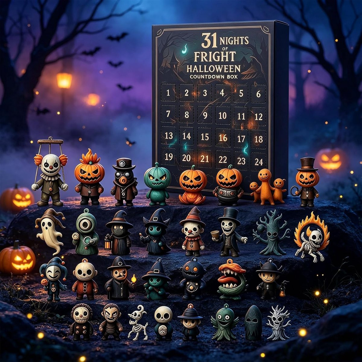 Halloween Adventskalender met 31 Verrassingen - Horrorthema Blind Box voor Volwassenen