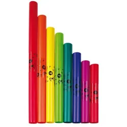 Corvus Toys Corvus A630002 - Boomwhacker C-Dur, diatonische Tonleiter, gestimmte Perkussions-Kunststoffröhren (Perkussion), Perkussion, Mehrfarbig