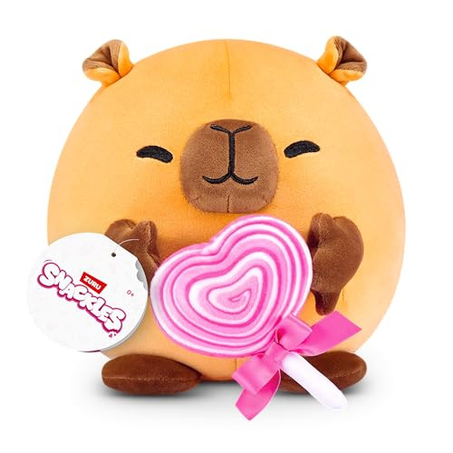 Zuru Snackles Love Edition Capybara Pluche Knuffel met Lolly-accessoires, 20 cm