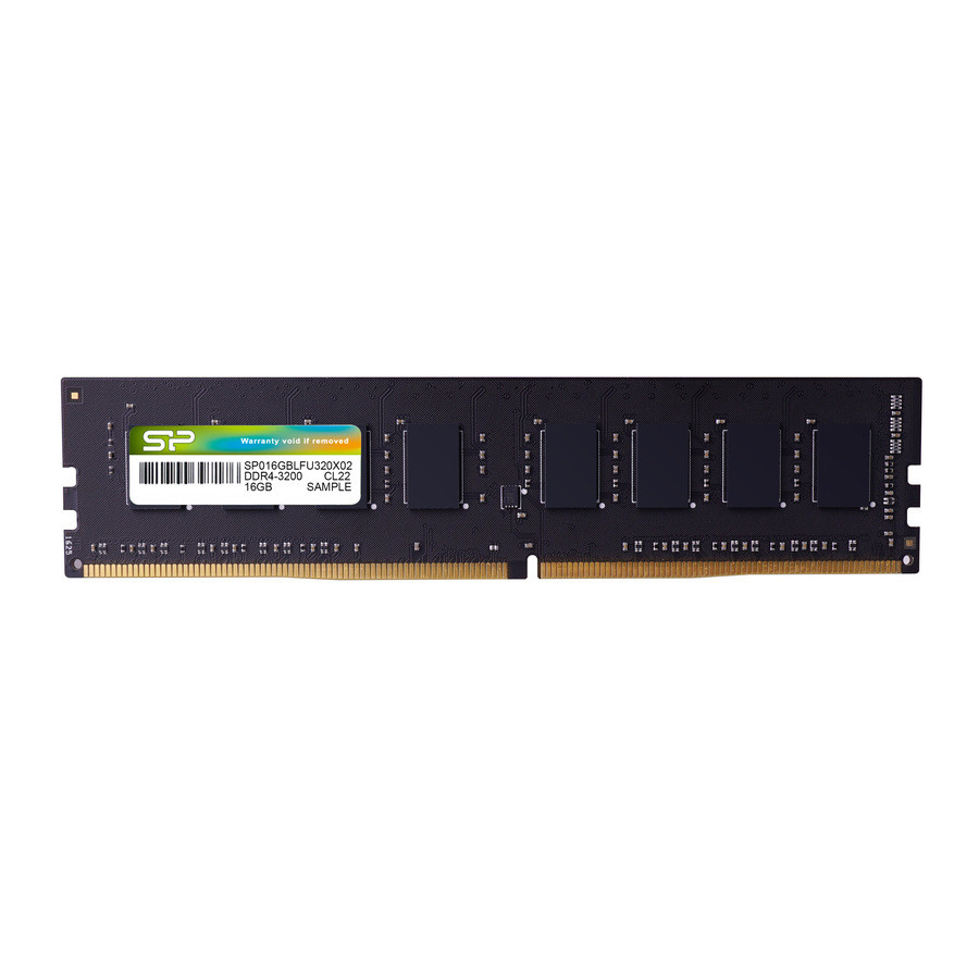 Silicon Power DDR4 UDIMM RAM Geheugen 3200 MHz CL22 16 GB Zwart SP016GBLFU320X02