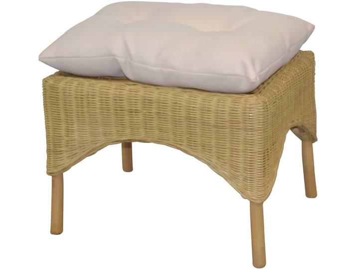 Sitzhocker, beige, B:53cm H:39cm T:40cm, Stoffbezug 100% Polyester, HOFMANN LIVING AND MORE, Hocker, Sitzhocker, Hocker mit Kissen