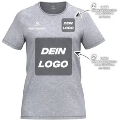 Erima Damenlaufshirt Intro Funktionsteamshirt, grau melange - 42