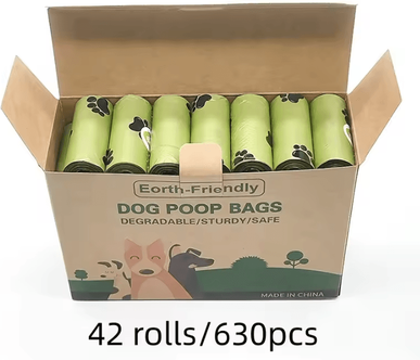 Uplift Curations Biodegradable Pet Trash Bags Scented Dog Poop Bags With Bulk Degradable Cat & Dog Waste Bags + Dispenser style B 42rolls