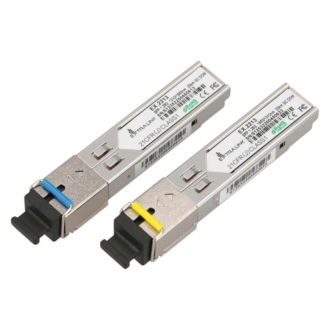 Extralink SFP WDM 1310/1550NM SM SC - PAIR network transceiver module Fiber optic 1310 nm (EX.2213)