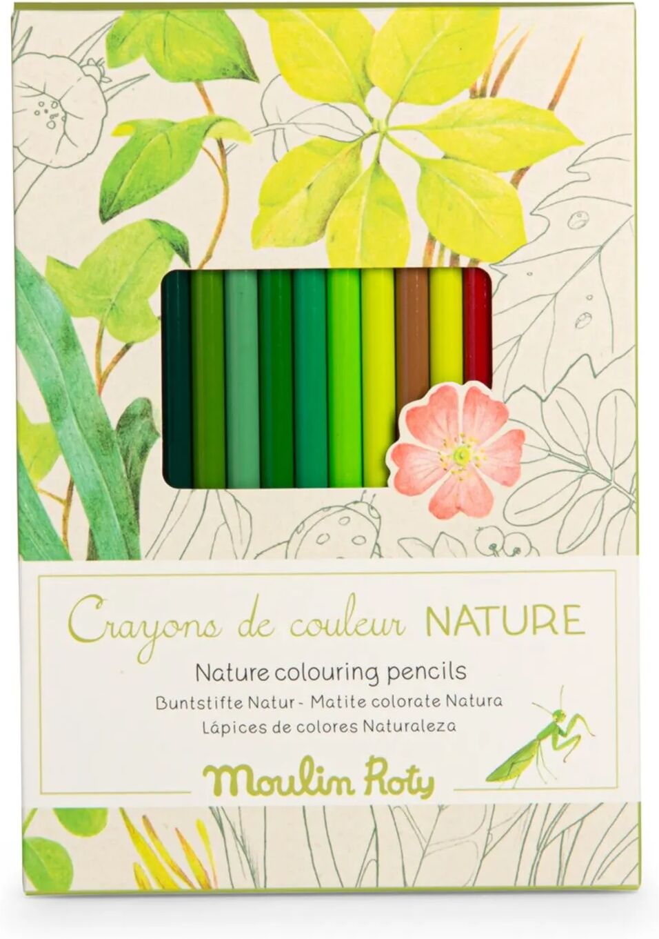 Moulin Roty Crayons de couleur Le Botaniste - Le jardin du Moulin Multicolore taille unique
