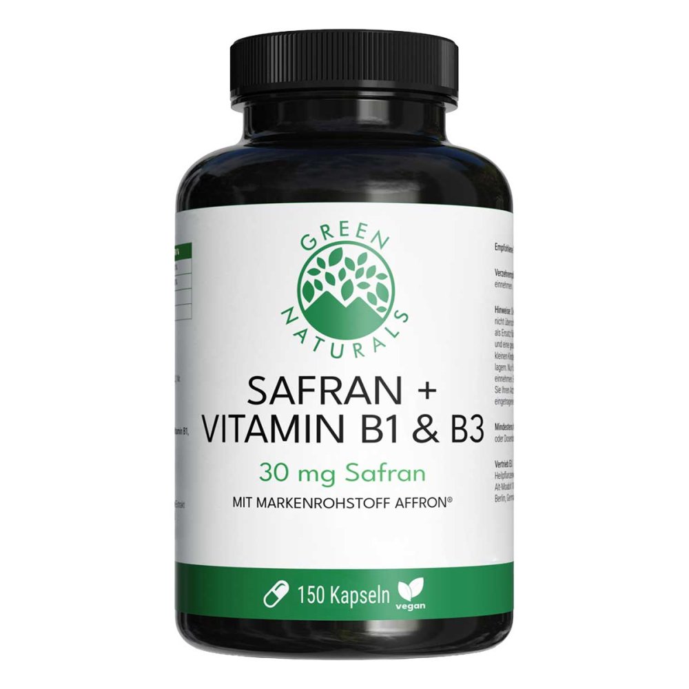 Heilpflanzenwohl GmbH Green Naturals Safran 30 Mg+vitamin B1+b3 Veg.kps. 20790688