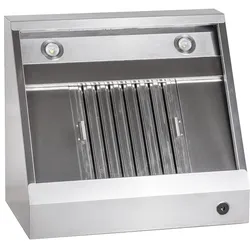 KBS Gastrotechnik Wandhaube Trapezform 120x70cm Anschlußfertig-Filter Typ F2