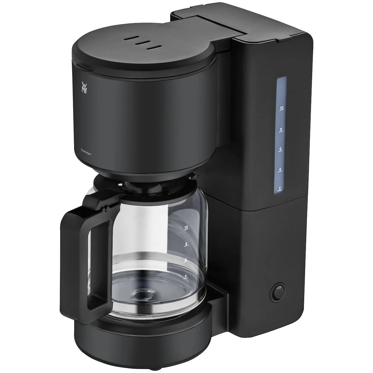 WMF Stelio koffiemachine met glazen kan in diepzwart