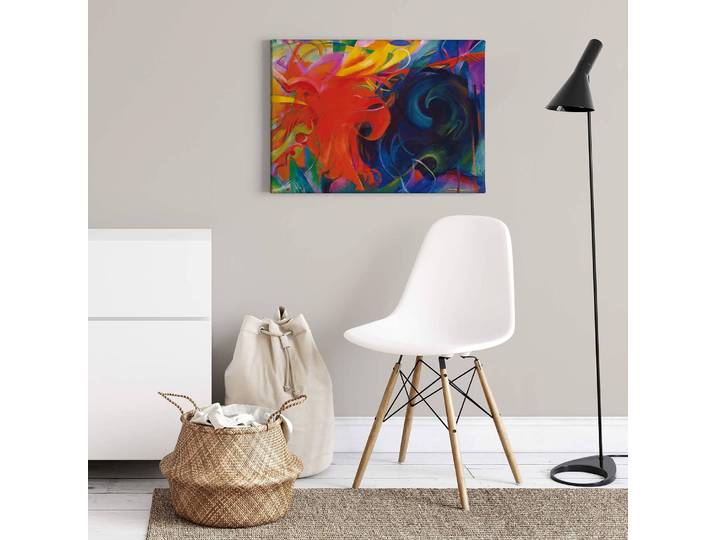Impression sur toile Fighting Shapes Polyester PVC / Épicéa Bleu 70 x 50cm