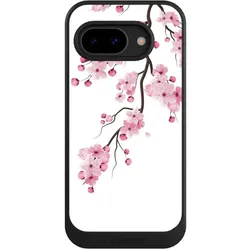 Nivocase Hülle für Google Pixel 9a Handyhülle NIVOcore Case Schwarz Asien Japan Kirschblüten (Google Pixel 9a), Smartphone Hülle, Schwarz