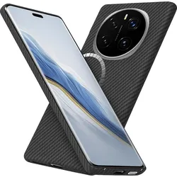 Techsuit - Aramid Fiber MagSafe - Honor Magic7 Pro - Black (Honor Magic 7 Pro), Smartphone Hülle, Schwarz