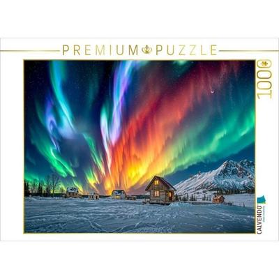 CALVENDO Puzzle Polarlichter im kanadischen Outback | 1000 Teile Lege-Größe 64 × 48 cm Foto-Puzzle für glückliche Stunden, von , Calvendo Puzzle
