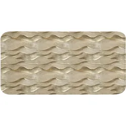 BADEMATTE Wellen - Muster - Gold Badezimmerteppich 120x60 cm