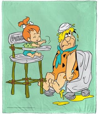 Northwest Warner Brothers Flinstones Fatherly Love Silk Touch Throw Blanket