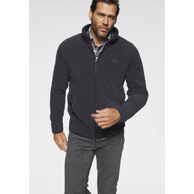 Fleecejacke MAN'S WORLD, Herren, Gr. 3XL (64/66), blau (marine), Fleece, Obermaterial: 100% Polyester, normal, Jacken Fleecejacke, für die Übergangszeit, aus Fleece, casual Look, schnelltrocknend