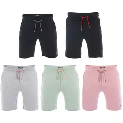 riverso Kurze Hosen Herren Sport mit Taschen Regular Fit RIVMax - Black - Red - XXL