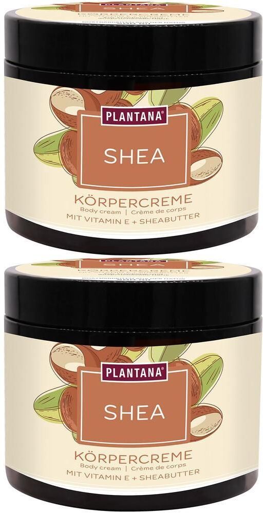 Plantana Shea Körpercreme Sheabutter m.Vitamin-E 2x 2x500 ml Creme