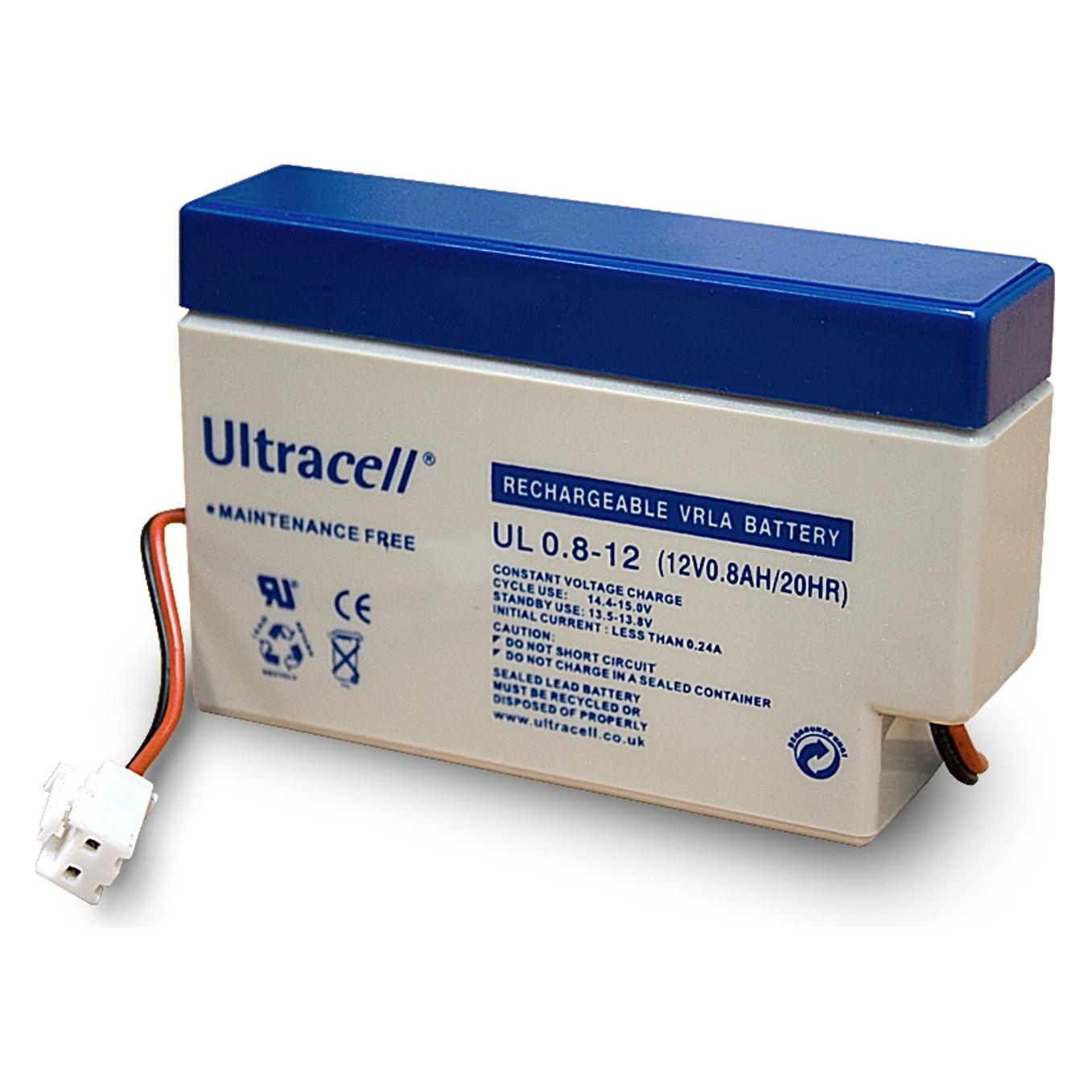Ultracell Bleiakku 12 V, 0,8 Ah UL0.8-12 (1 Stk., Gerätespezifisch, 800 mAh) (78297)