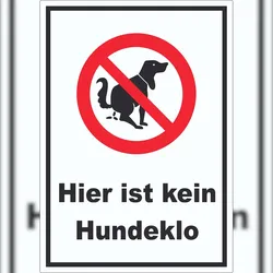 HB-Druck Hier ist kein Hundeklo Aufkleber A2 (420x594mm)
