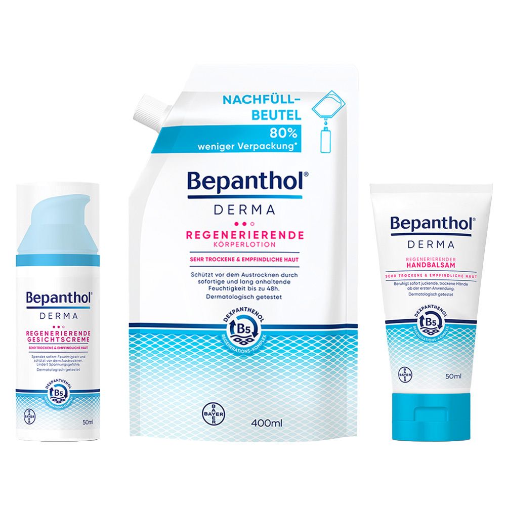 Bepanthol Derma regenerierende Körperlotion NF & Gesichtscreme Derm 1 St Kombipackung