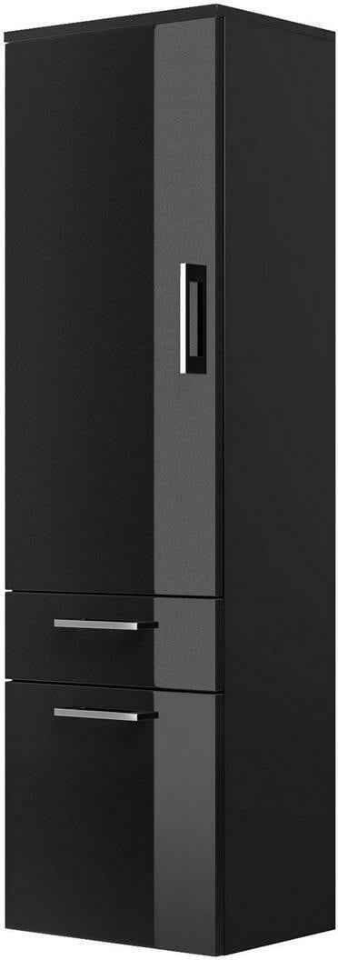 Posseik Hoge kast met deuren en laden, antracietkleur, Hoogte: 134,5 cm