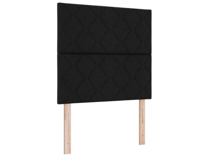 KKgypkn Boxspringbett mit LED Schwarz 120x200 cm Stoff – Boxspringbett mit Matratze, Taschenfederkern, höhenverstellbarem Kopfteil und stabilem Holzwerkstoff-Rahmen