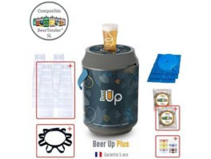 BEER UP PLUS décor ORIGIN - Tireuse à bières portative - 20 verres - ceinture porte verres - Compatible fûts Beertender